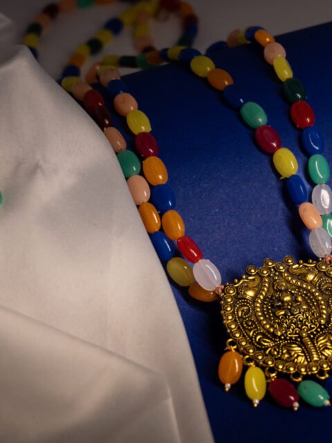 Dhanlaxmi Double Layer Copper Long Necklace