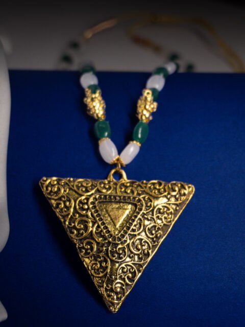 Triangular Copper Necklace Set