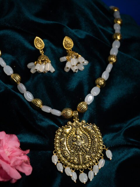 Dhanlaxmi Single Layer Copper Long Necklace set