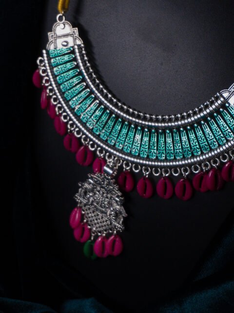 Boho hasli cowri studded handmade statement piece