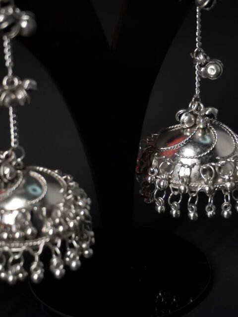 Drop Hoop Jhumka Earrings