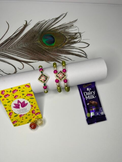 KUNDAN STUDED BANGLE COUPLE RAKHI