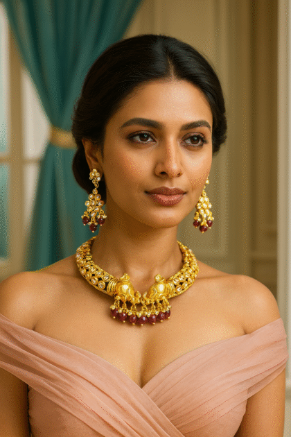 COPPER ELEPHANT GOLD PLATED HASSLI SET